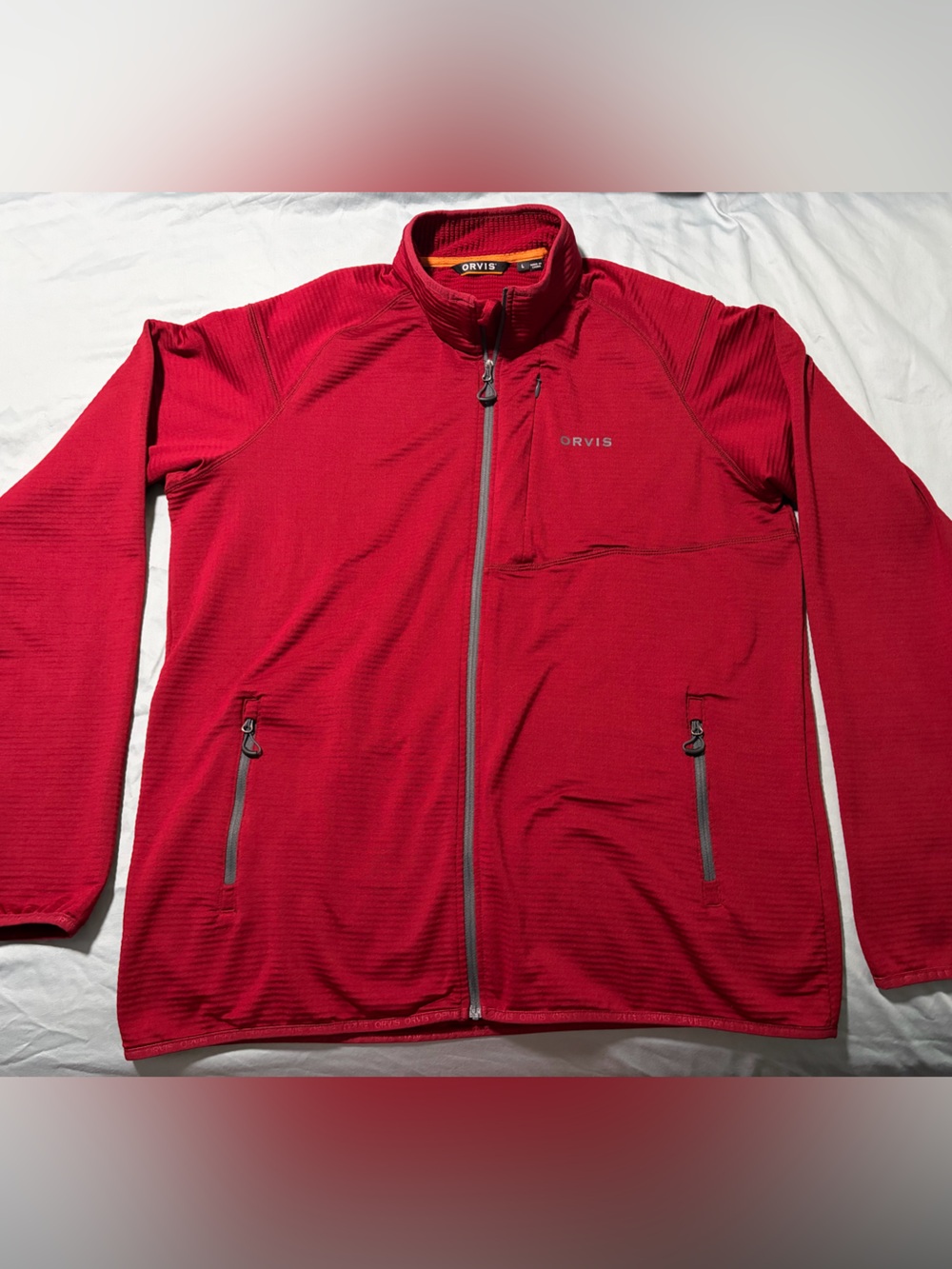 Orvis Red Lightweight Full‑Zip Jacket